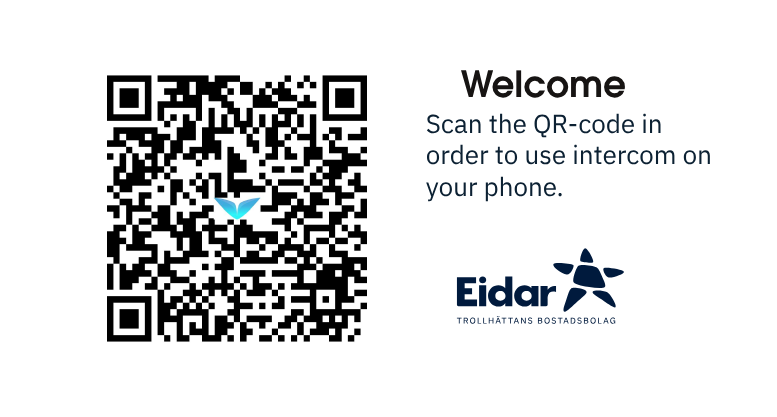 QR-kod för porttelefoni